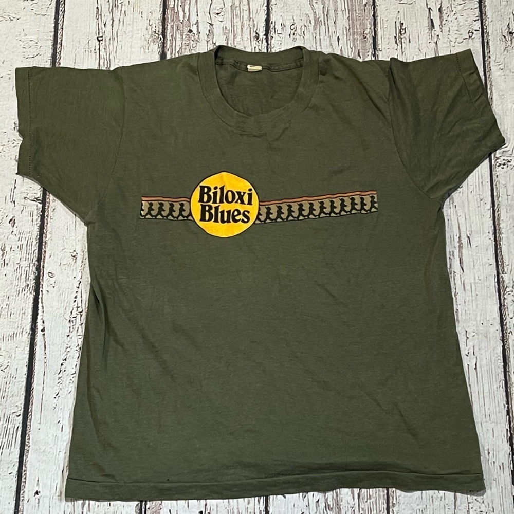 Vintage 1980s Biloxi Blues Movie Hollywood Screen Stars Graphic Tee Top Shirt